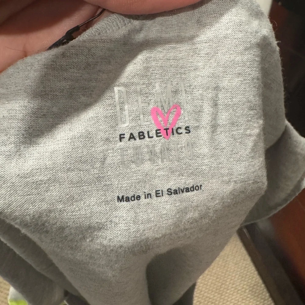 Gray and Neon Yellow Women's Top - Picture 4 of 5